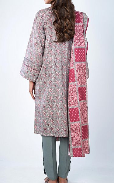 Zeen Pink/Grey Karandi Suit | Pakistani Winter Dresses- Image 2