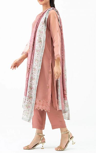 Zeen Pink Organza Suit | Pakistani Embroidered Chiffon Dresses USA- Image 3