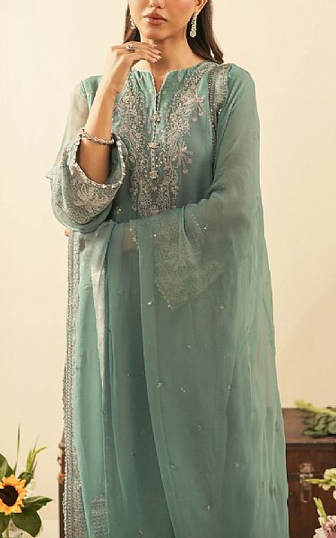 Zeen Summer Green Chiffon Suit | Pakistani Embroidered Chiffon Dresses USA- Image 3