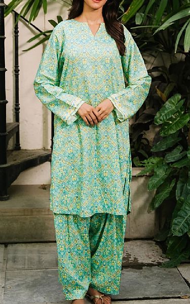 Zellbury Mint Green Viscose Suit (2 pcs) | Pakistani Winter Dresses in USA- Image 1