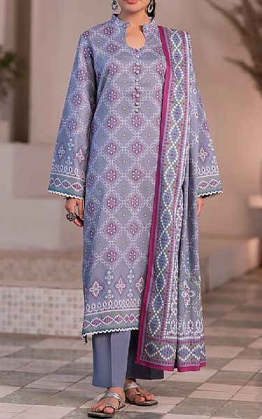 Zellbury Santa Grey Khaddar Suit (2 pcs) | Pakistani Winter Dresses in USA- Image 1