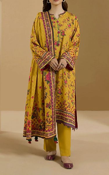 Zellbury Mustard Viscose Suit (2 pcs) | Pakistani Winter Dresses in USA- Image 2
