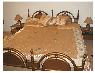  Cotton Satin Bed Cover    | Pakistani Dresses in USA- Image 1