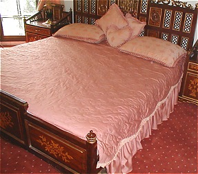  Brown Cotton Bed Cover | Pakistani Dresses in USA- Image 1