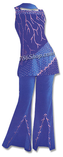  Blue Georgette Trouser Suit | Pakistani Dresses in USA- Image 1