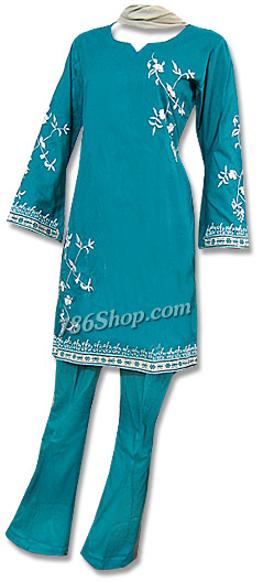  Green Marina Suit | Pakistani Dresses in USA- Image 1