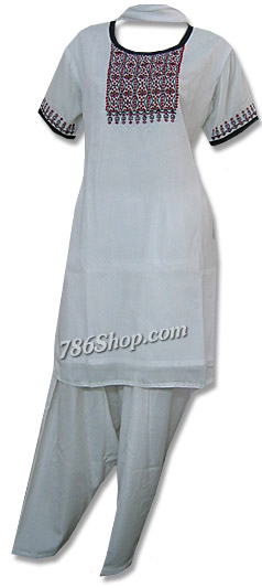  White Chiffon Trouser Suit | Pakistani Dresses in USA- Image 1