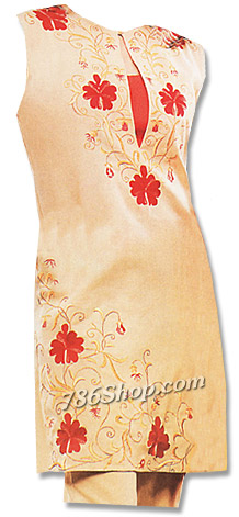  Beige Georgette Trouser Suit | Pakistani Dresses in USA- Image 1
