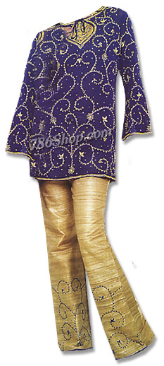  Silk Trouser Suit  | Pakistani Dresses in USA- Image 1