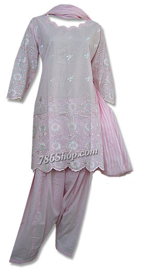  Pink Cotton Suit | Pakistani Dresses in USA- Image 1