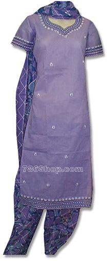  Purple Cotton Suit | Pakistani Dresses in USA- Image 1