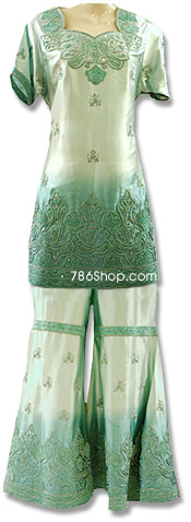  Silk Satin Sharara | Pakistani Wedding Dresses USA- Image 1