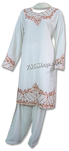  Off-white Georgette Suit | Pakistani Dresses in USA- Image 1