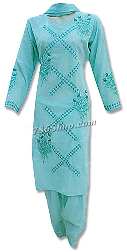  Light Blue Georgette Suit | Pakistani Dresses in USA- Image 1