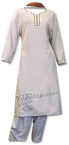  Beige Marina Suit | Pakistani Dresses in USA- Image 1