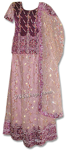  Velvet/Organza Lehnga | Pakistani Wedding Dresses- Image 1