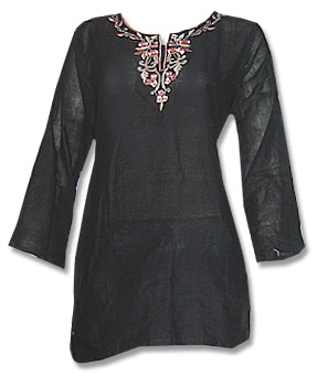  Black Khaddi Cotton Kurti  | Pakistani Dresses in USA- Image 1