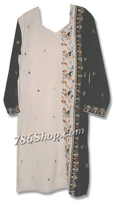 Black/Off white Georgette Suit | Pakistani Dresses in USA