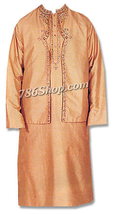 Raw Silk Waistcoat Suit | Pakistani Mens Suits Online