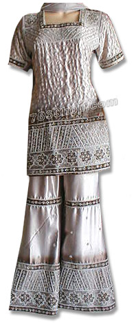 Satin Silk Sharara   | Pakistani Wedding Dresses