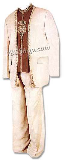  Prince Suit 11 (3 pc.) | Pakistani Mens Suits Online- Image 1