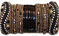 Metallic Bangles - Black