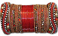 Metallic Bangles - Red