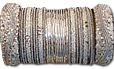 Metallic Bangles - White