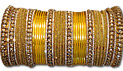 Metallic Bangles - Yellow/Golden