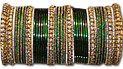 Metallic Bangles - Green