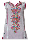 White/Red Cotton Lawn Suit- Pakistani Casual Dress