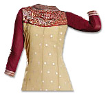 Cream/Maroon Chiffon Suit- Pakistani Casual Clothes