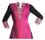 Hot Pink/Black Georgette Suit- Pakistani Casual Clothes