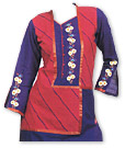 Red/Blue Cotton Suit- Pakistani Casual Clothes