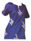 Dark Blue Cotton Suit - Pakistani Casual Dress