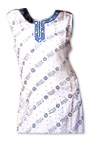 White/Blue Georgette Trouser Suit- Pakistani Casual Clothes