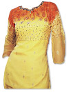 Orange/Yellow Chiffon Suit- Indian Semi Party Dress