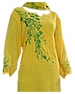 Yellow Georgette Trouser Suit- Pakistani Casual Dress