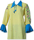 Yellow/Turquoise Chiffon Suit   - Pakistani Casual Clothes