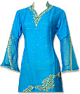 Turquoise Chiffon Suit   - Indian Dress