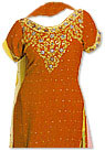 Rust Orange Chiffon Suit- Indian Semi Party Dress