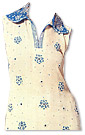 White/Blue Chiffon Suit - Indian Dress