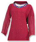 Maroon Georgette Trouser Suit- Indian Semi Party Dress