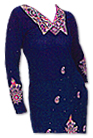 Navy Blue Georgette Trouser Suit - Pakistani Casual Dress