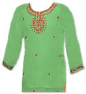 Light Green/Red Georgette Suit