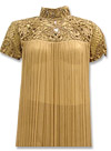 Light Golden Crinkle Chiffon Suit  