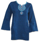 Navy Blue Khaddi Cotton Kurti 