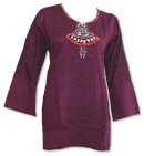 Magenta Khaddi Cotton Kurti