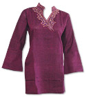 Magenta Khaddi Cotton Kurti 