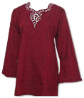 Maroon Khaddi Cotton Kurti